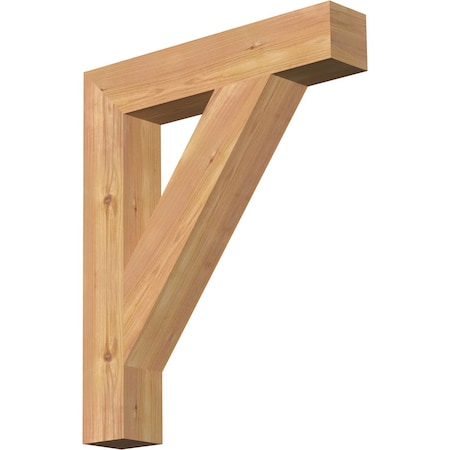 Ekena Millwork Traditional Block Smooth Bracket, Western Red Cedar, 3 1/2"W x 20"D x 24"H BKT04X20X24TRA05SWR
